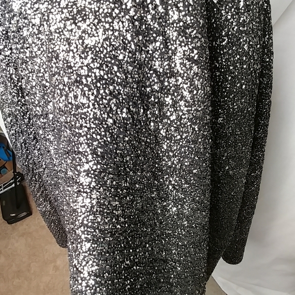 Bar III Stretch Sparkly Metallic Party Dress Sz M - Picture 5 of 6